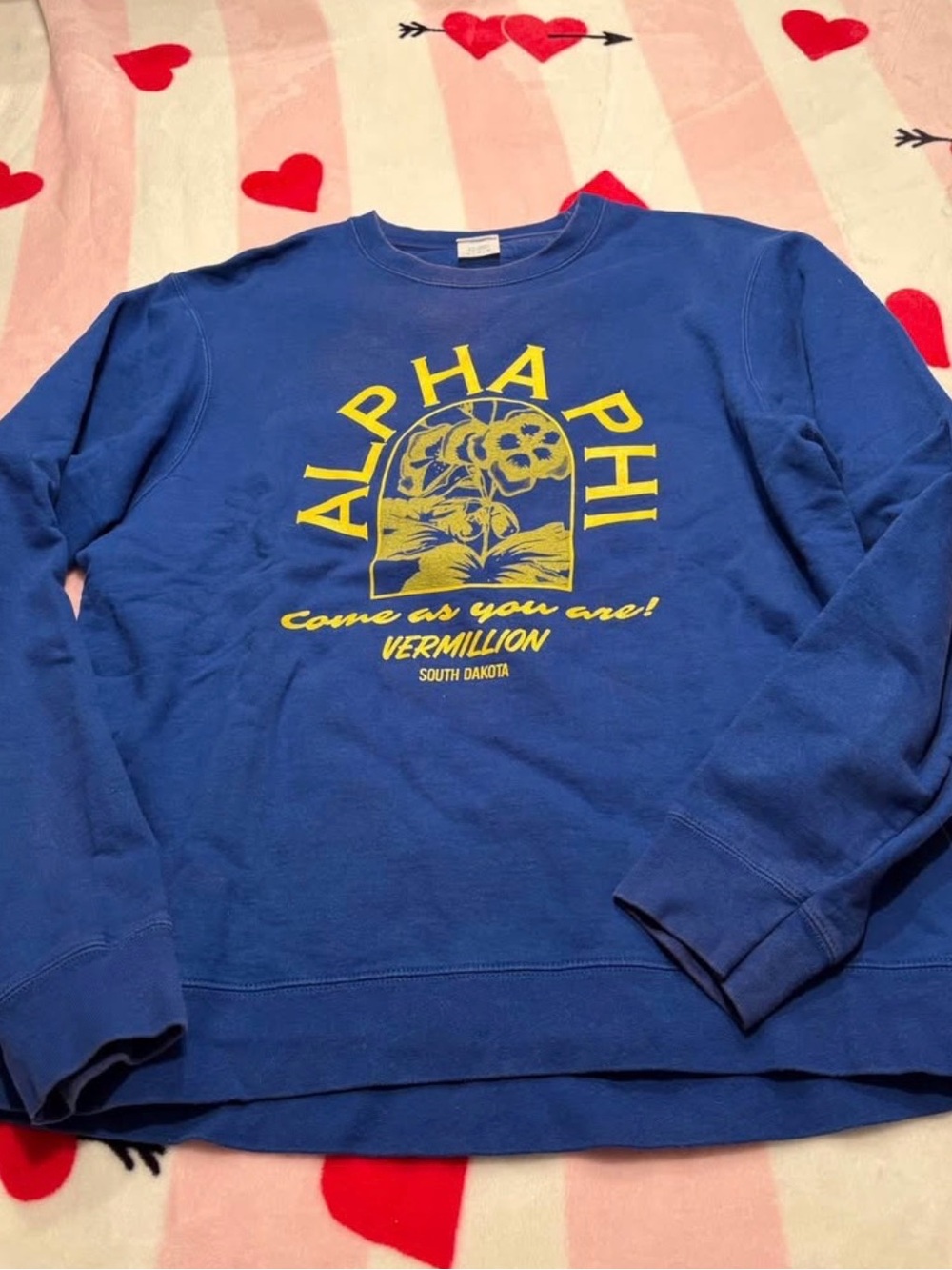 Alpha Phi Crewneck Sweatshirt in Royal Blue